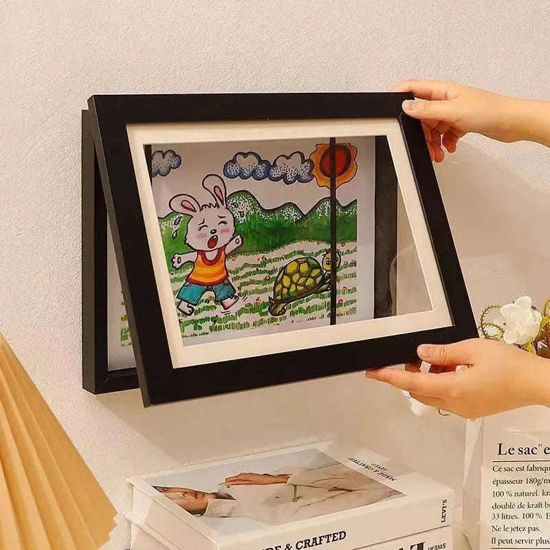 Magnetic Kids Art Frame for Photos, Drawings and Posters-white G3288A