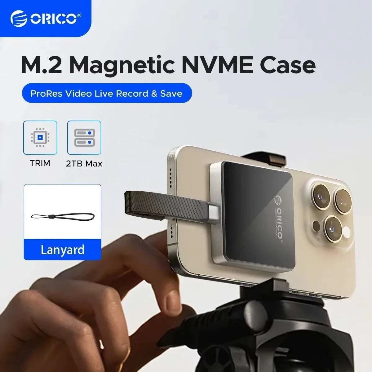 Magnetic M.2 NVMe SSD Enclosure 10Gbps USB-C for iPhone & Laptop-Magnetic For 2230 / China Mainland