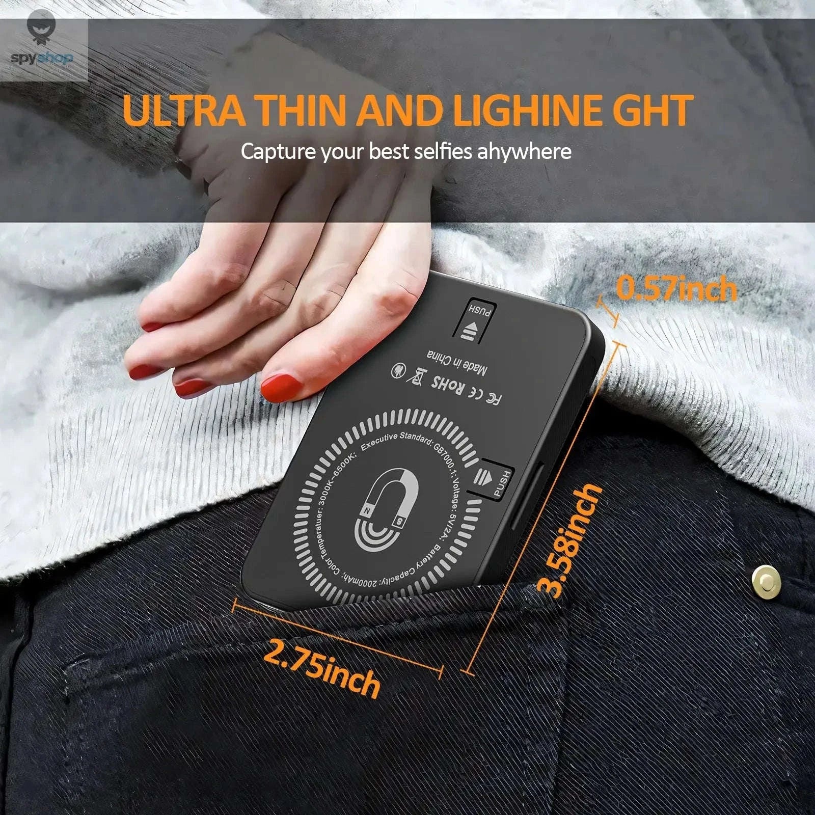 Magnetic Mini LED Ring Light Selfie Light-with Shoe Mount