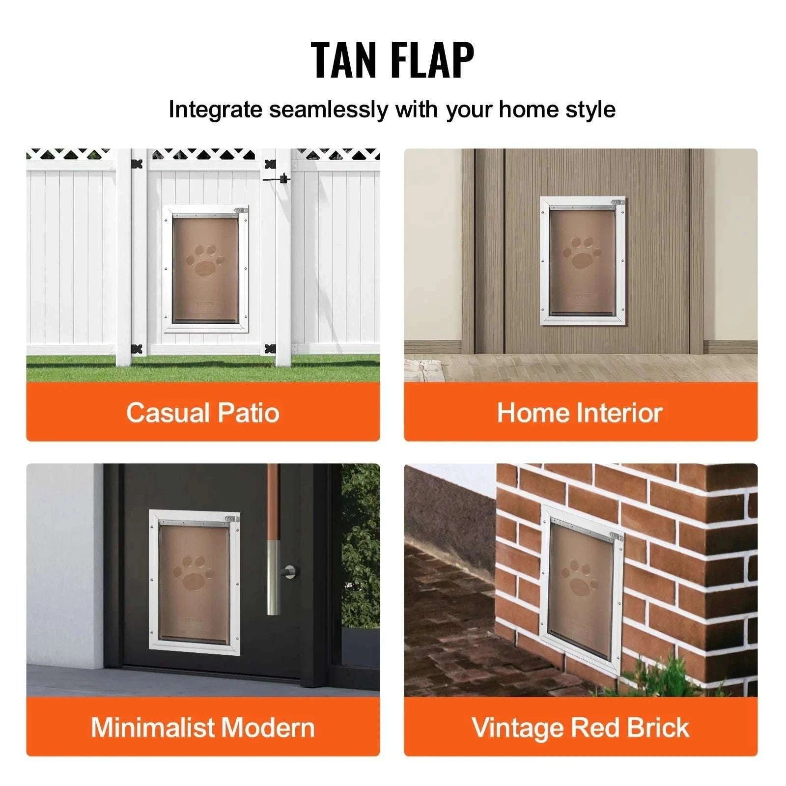 Magnetic Pet Door Replacement Flap Weatherproof PVC Dog Door Insert-S / Poland