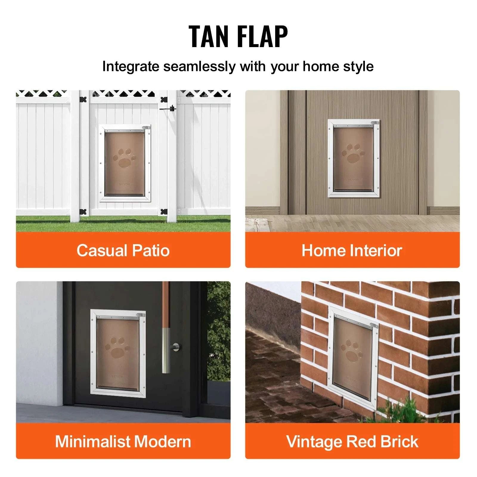 Magnetic Pet Door Replacement Flap Weatherproof PVC Dog Door Insert-S / Poland