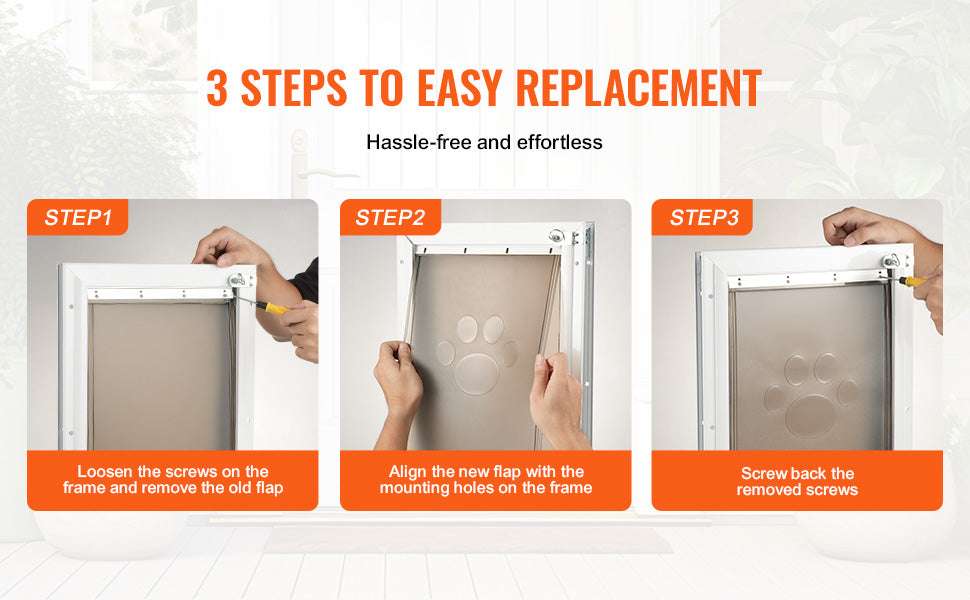Magnetic Pet Door Replacement Flap Weatherproof PVC Dog Door Insert-S / Poland