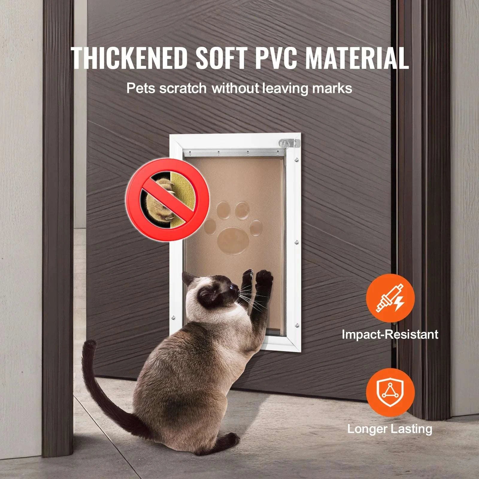 Magnetic Pet Door Replacement Flap Weatherproof PVC Dog Door Insert-S / Poland