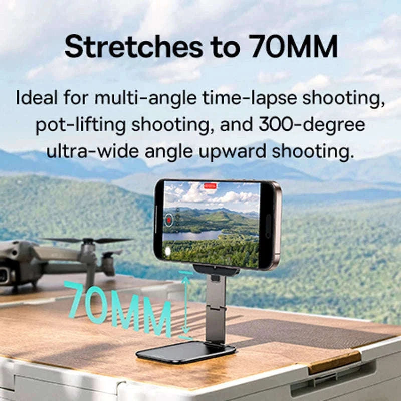Magnetic Phone Holder Stand for iPhone 12–16 Foldable 360° Mount-black