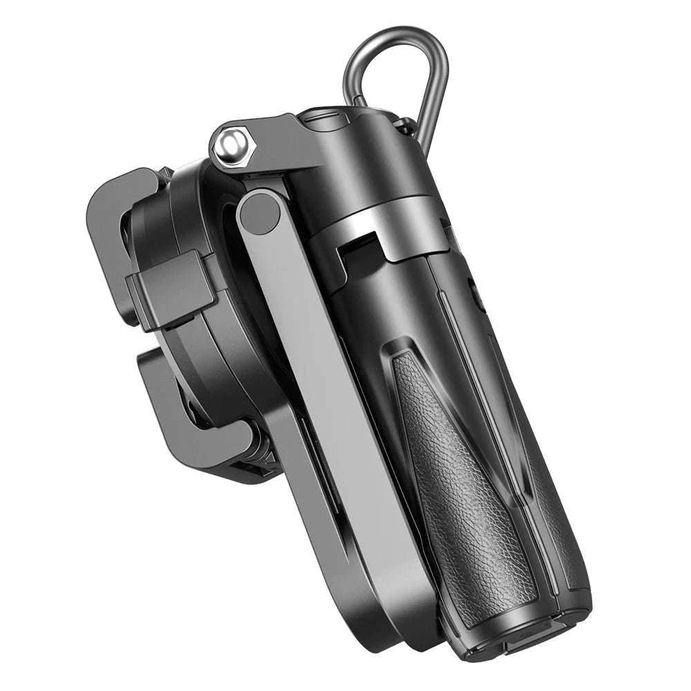 Magnetic Phone Tripod Wireless Grip Selfie Stick-Black