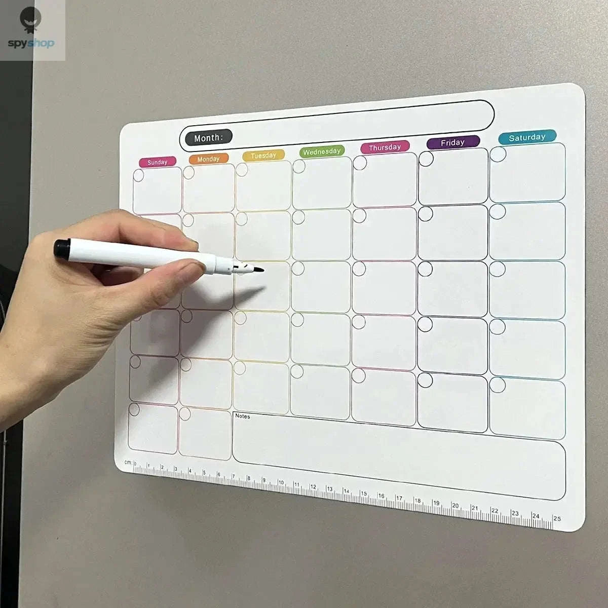 Magnetic Planner Fridge Magnets – Monthly & Weekly Dry-Erase Organization-Yellow