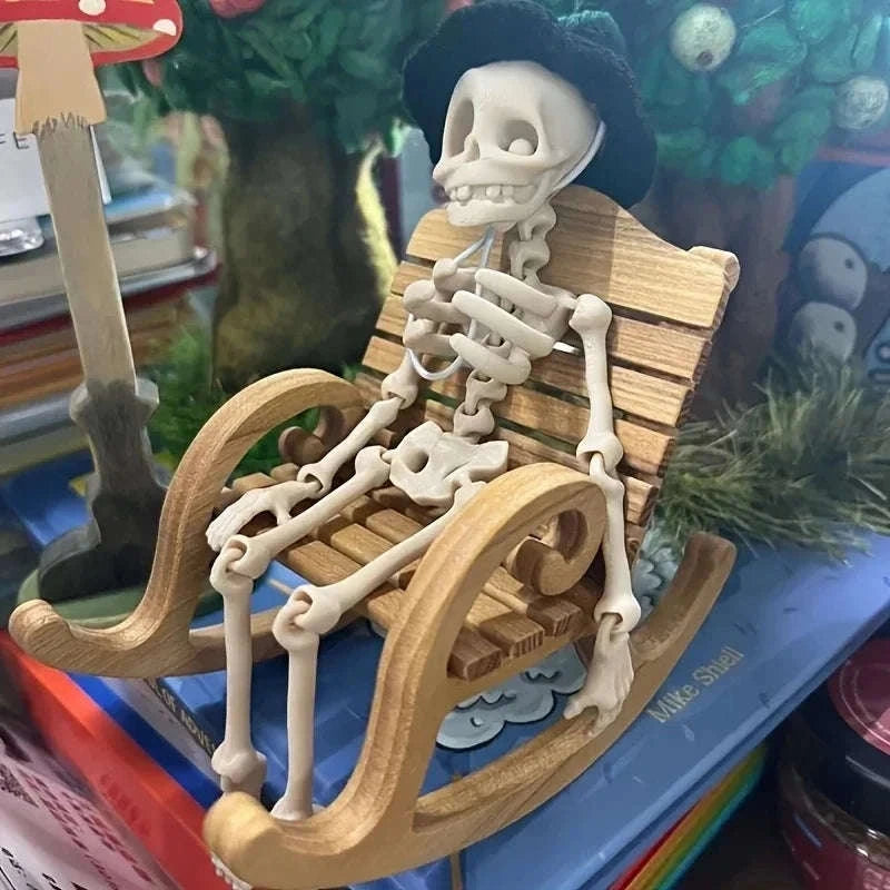 Magnetic Poseable Skull Fridge Magnet – Quirky Home & Kitchen Decor-1Pc style1-1 / China Mainland