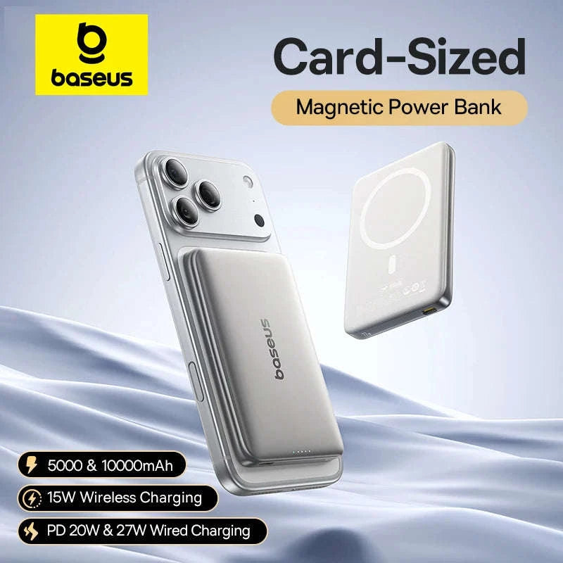 Magnetic Power Bank 5000mAh/10000mAh PD 20W/27W Card-Sized-Pink / 5000mAh / China Mainland