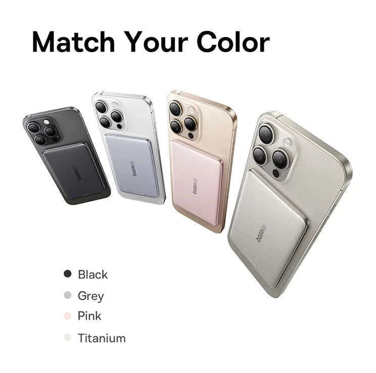Magnetic Power Bank 5000mAh/10000mAh PD 20W/27W Card-Sized-Pink / 5000mAh / China Mainland