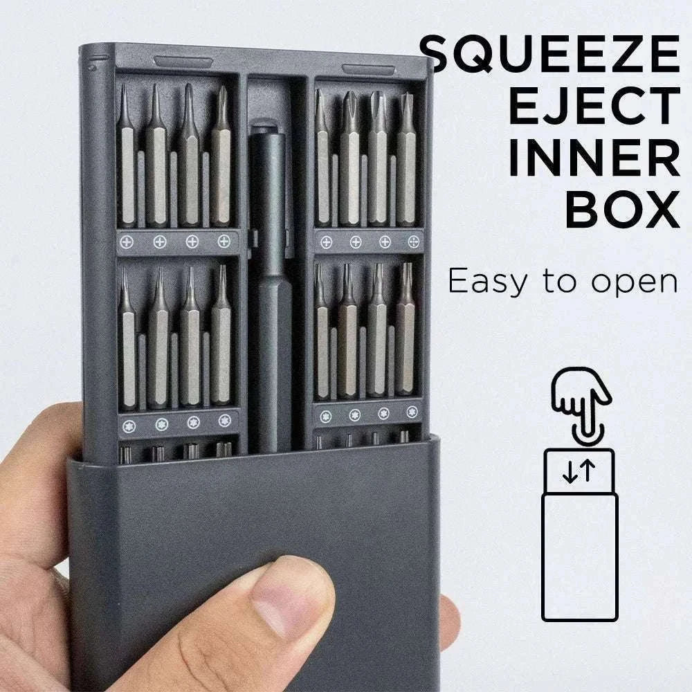 Magnetic Precision Screwdriver Set for Phone and PC Repair-25 pcs / China Mainland
