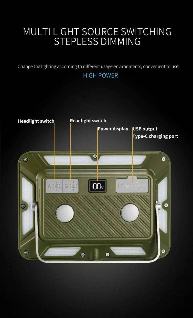 Magnetic Rechargeable LED Camping Light-W505 gray