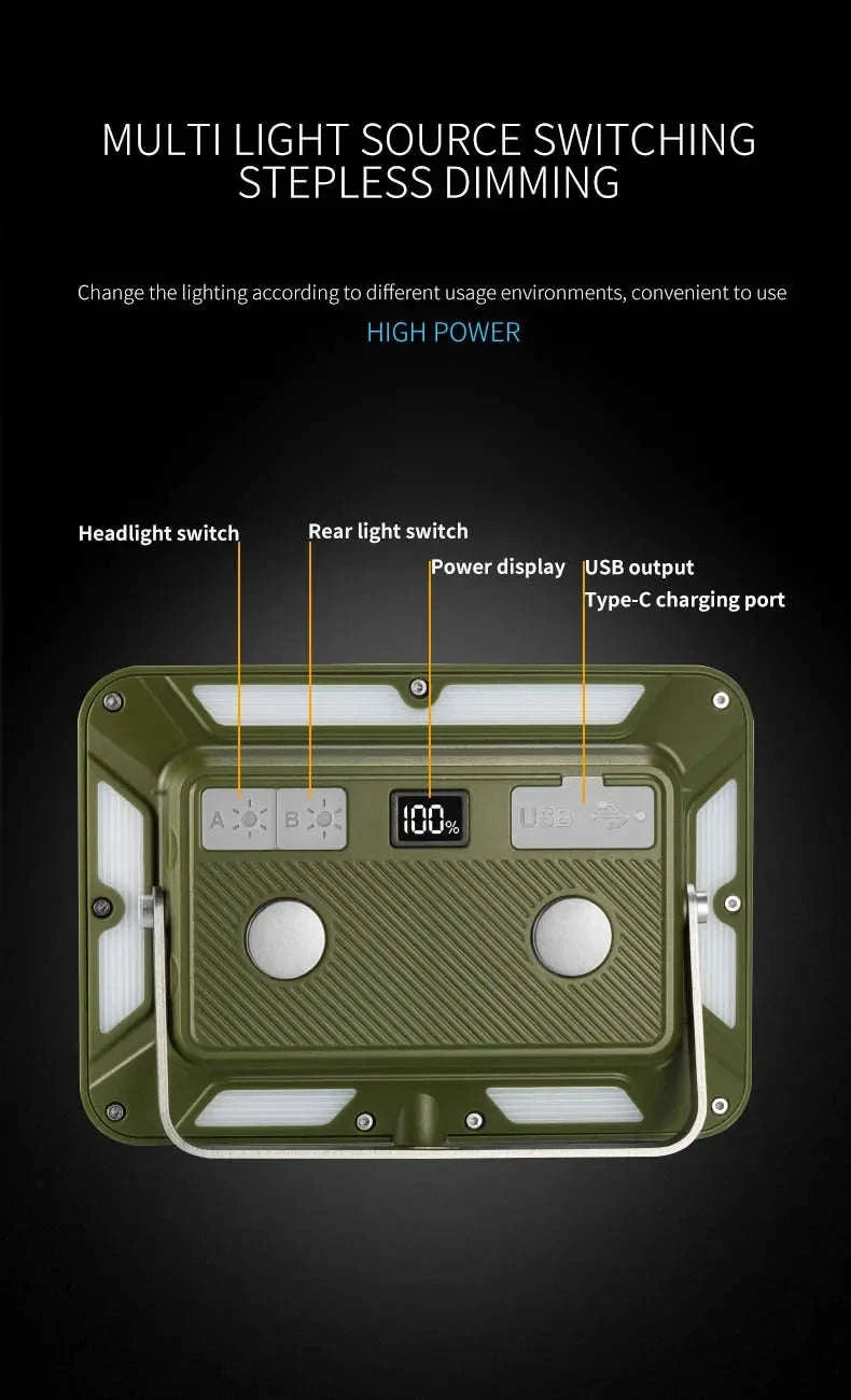 Magnetic Rechargeable LED Camping Light-W505 gray