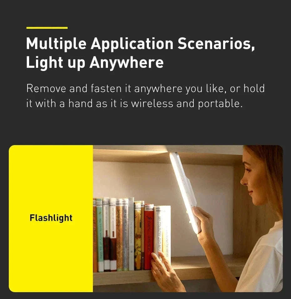 Magnetic Rechargeable LED Desk Light with Stepless Dimming-White
