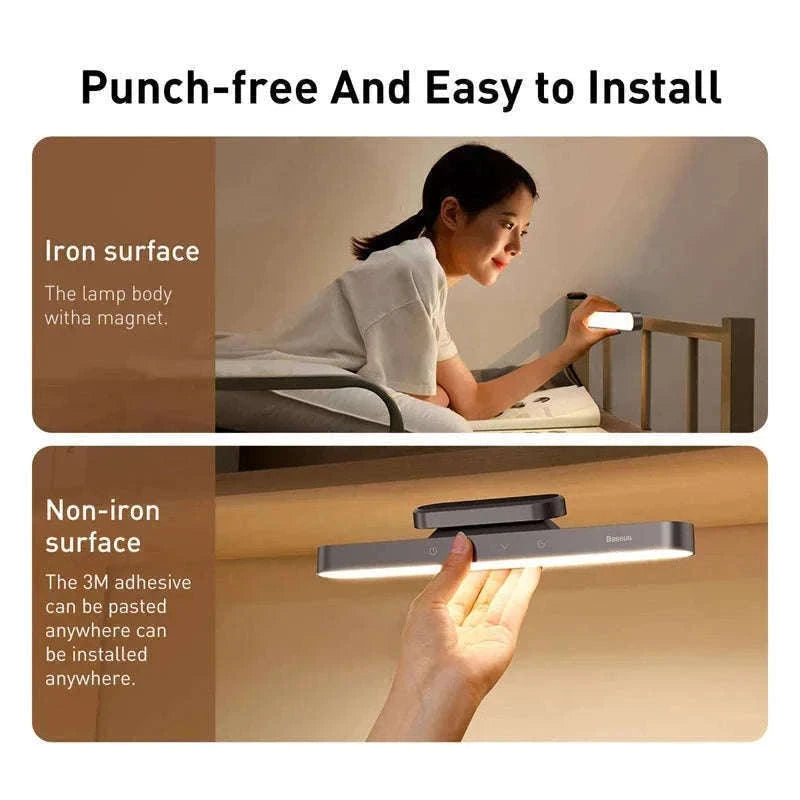 Magnetic Rechargeable LED Desk Light with Stepless Dimming-White