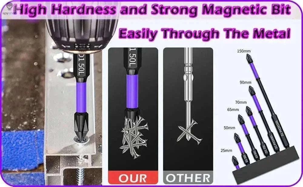 Magnetic Screwdriver Bit Set for Precise, Controlled Fastening-12 Pcs Set