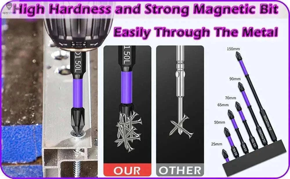 Magnetic Screwdriver Bit Set for Precise, Controlled Fastening-12 Pcs Set