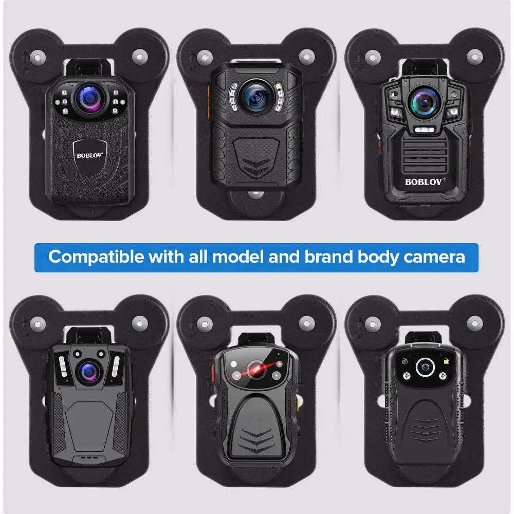 Magnetic Suction Back Clip for Body-Worn Cameras Secure Dual Magnet Hold-as photo
