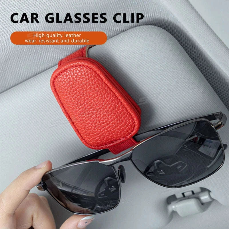 Magnetic Sunglasses Holder for Car Visor-Beige
