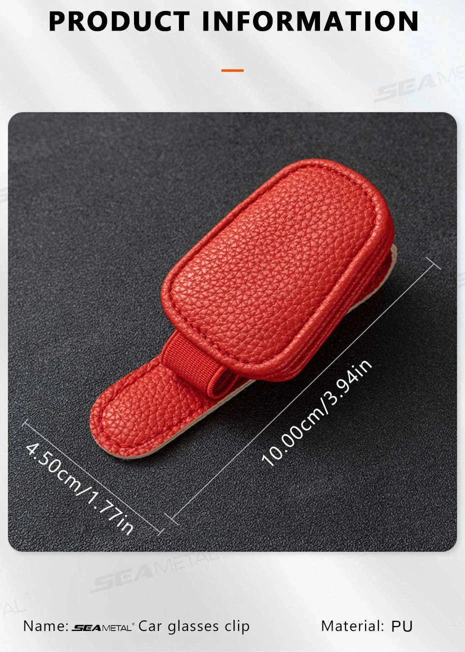 Magnetic Sunglasses Holder for Car Visor-Beige