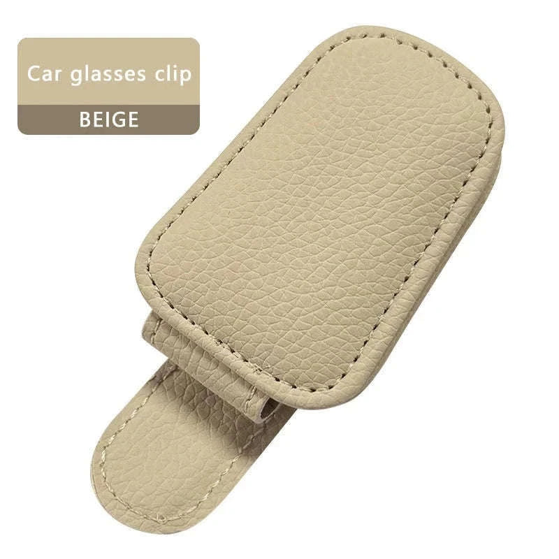 Magnetic Sunglasses Holder for Car Visor-Beige