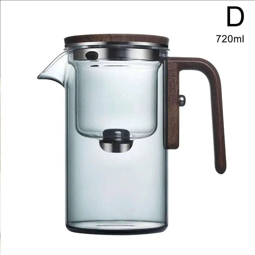 Magnetic Switch Glass Teapot for Clean, Controlled Brewing-White	720ml