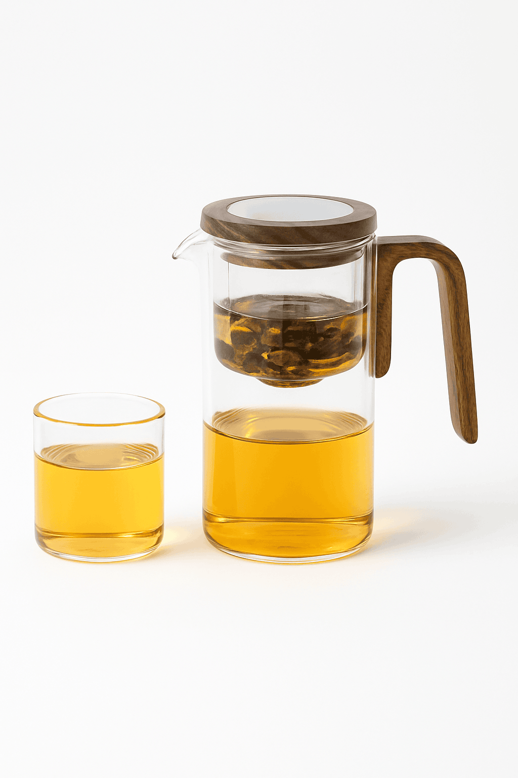 Magnetic Switch Glass Teapot for Clean, Controlled Brewing-White	720ml