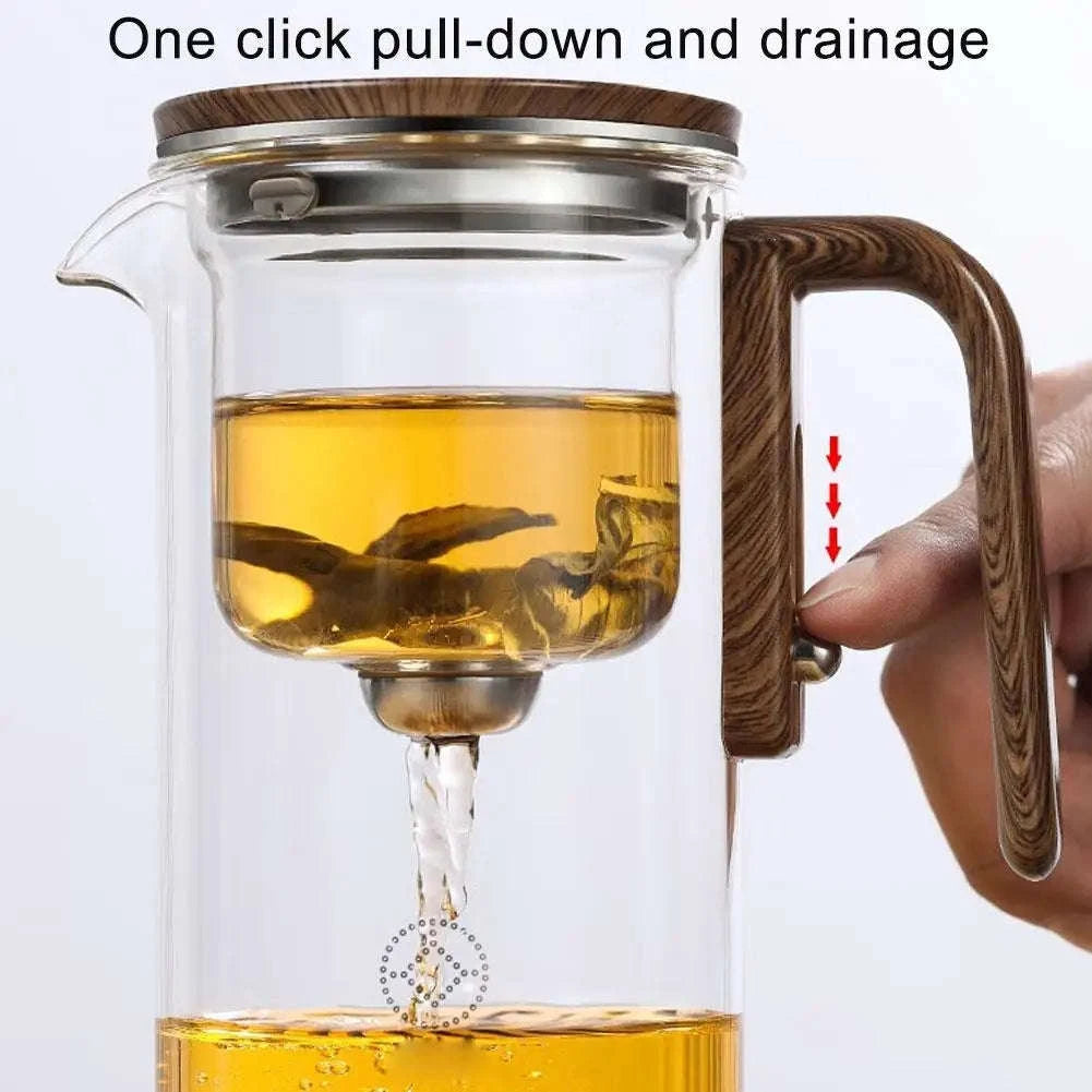 Magnetic Switch Glass Teapot-White	720ml