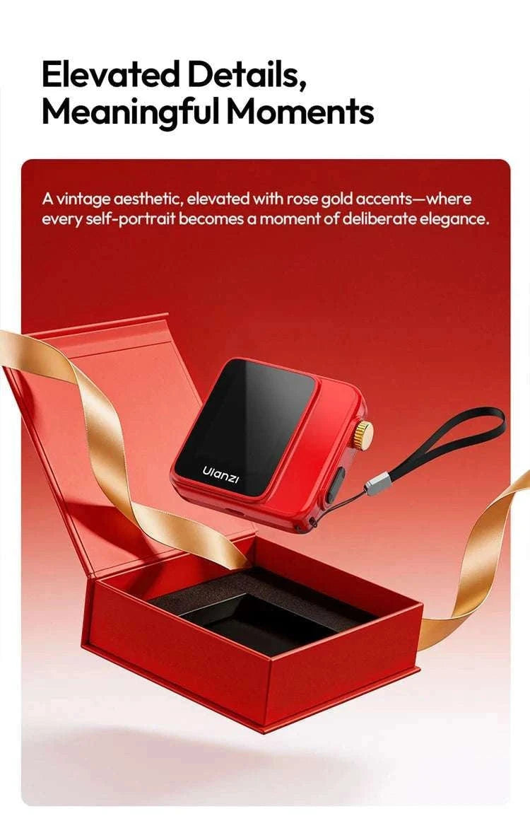 Magnetic Wireless Selfie Screen Monitor for Rear Camera Vlogging-VM02 Red / China Mainland