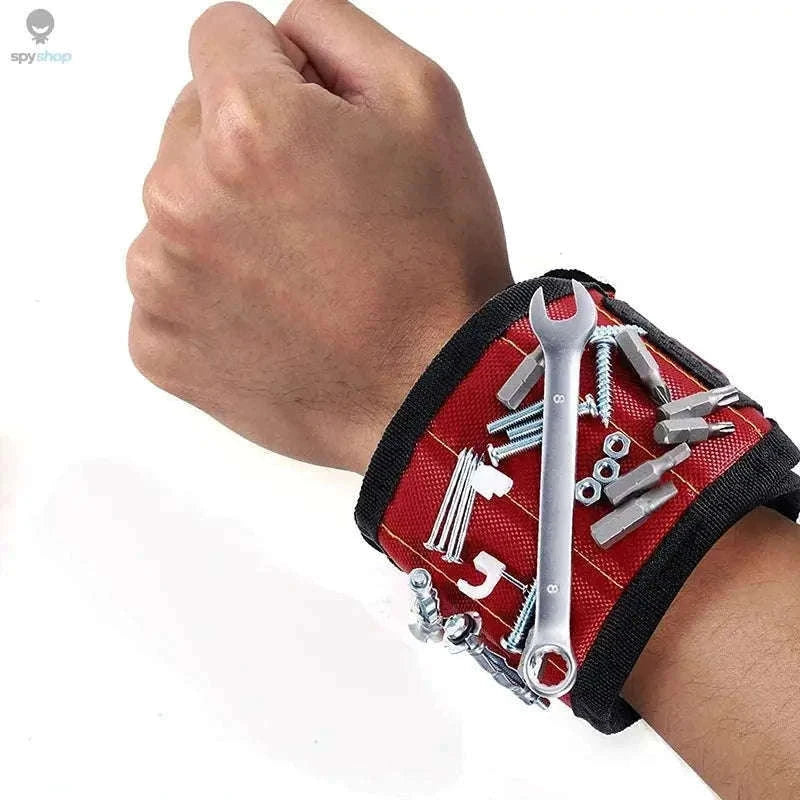 Magnetic Wristband for Screws, Nails, and Bits-5 rows of 15 magnets