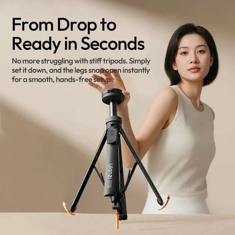MagSafe Phone Tripod with Bluetooth Remote 1500mm Selfie Stick-White Boxed