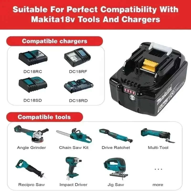 Makita 18V 6.0Ah Rechargeable Lithium Battery-Makita 6AhX1--10C / 18V / france