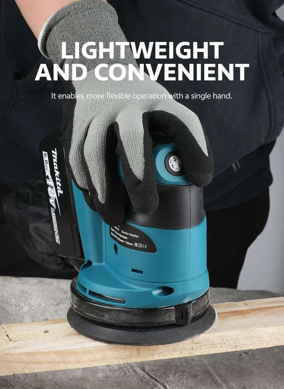 Makita 18V Cordless Random Orbit Sander for Smooth Wood Finishing-Naked Tool
