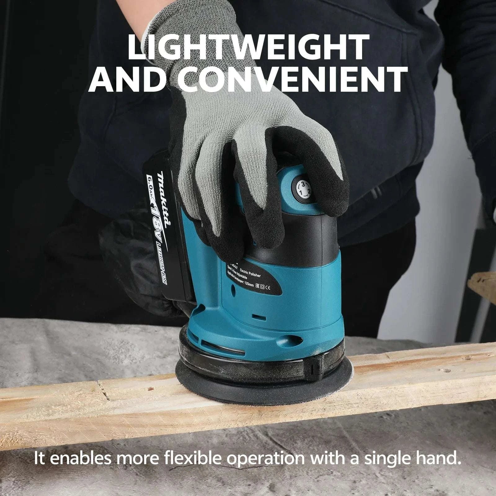 Makita 18V Cordless Random Orbit Sander for Smooth Wood Finishing-Naked Tool