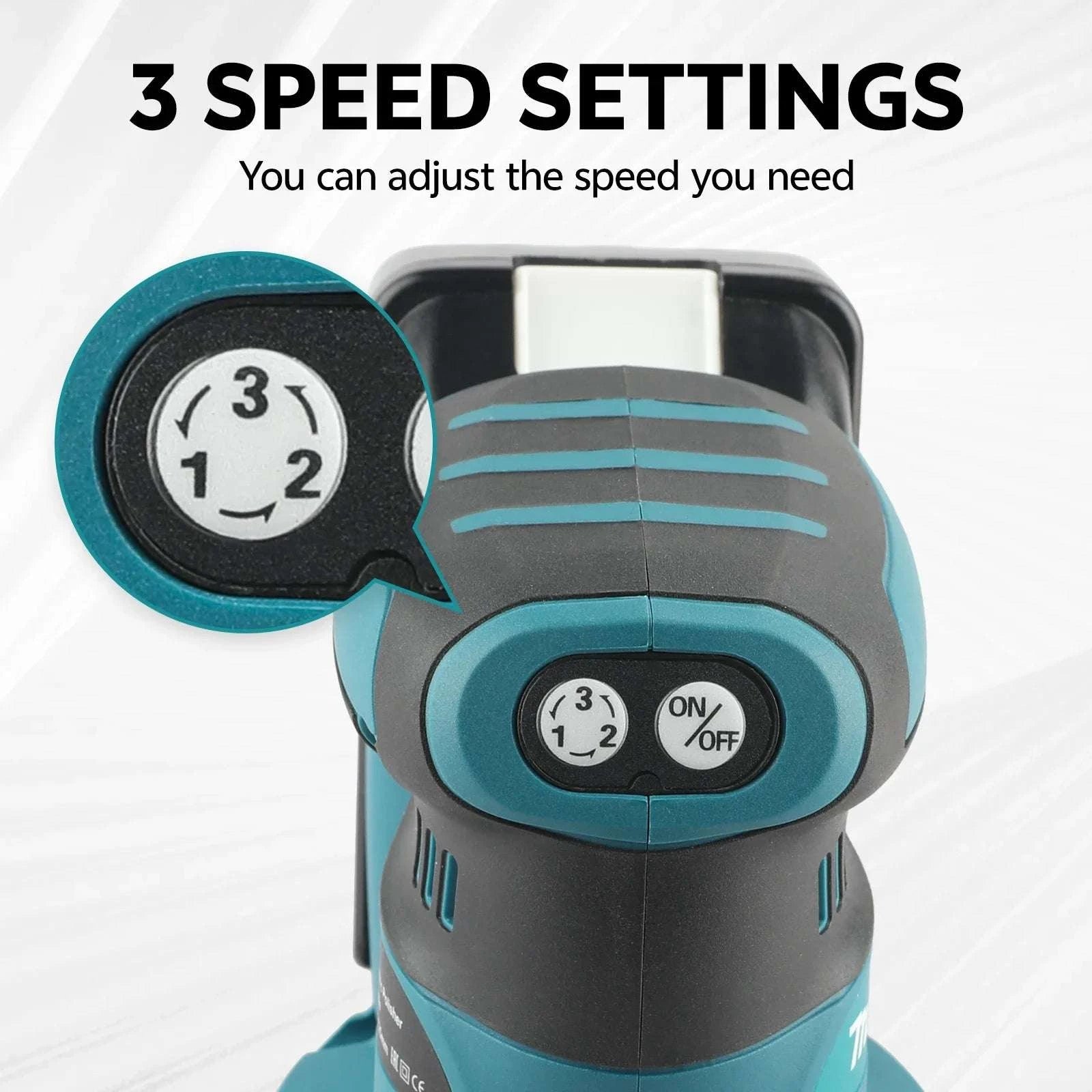 Makita 18V Cordless Random Orbit Sander for Smooth Wood Finishing-Naked Tool