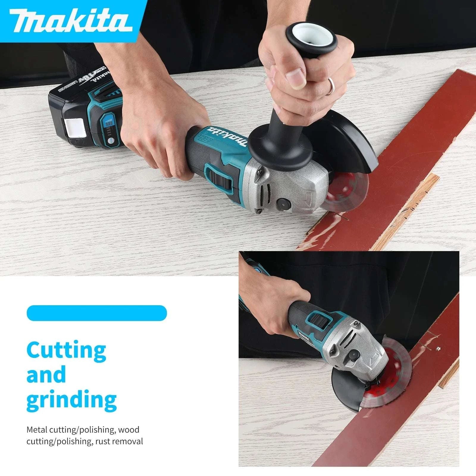 Makita DGA404 18V Brushless Variable Speed 125mm Angle Grinder-No Battery