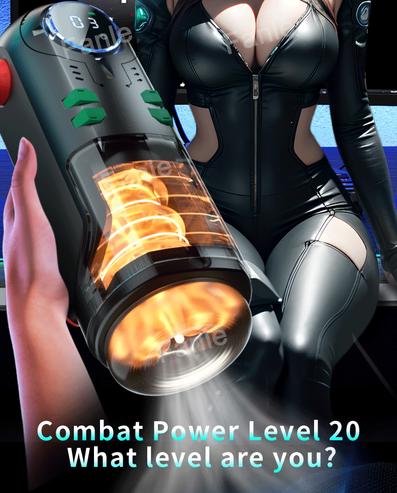 Male Masturbation Cup Telescopic Heated Sucking Masturbator-black