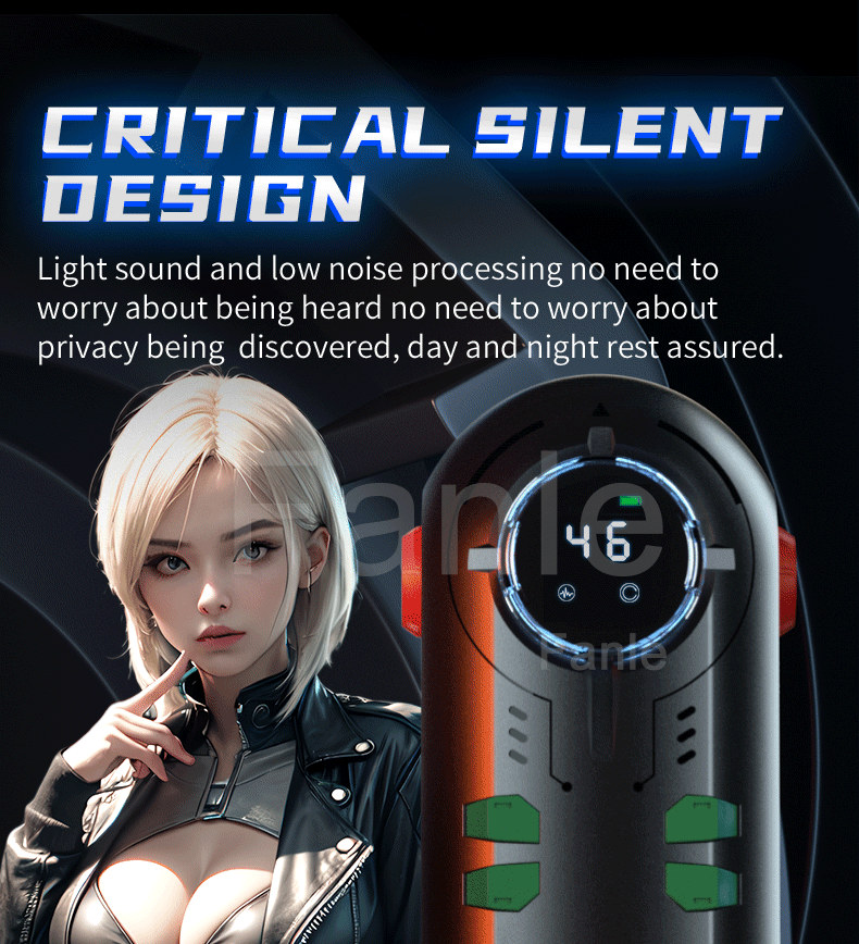 Male Masturbation Cup Telescopic Heated Sucking Masturbator-black