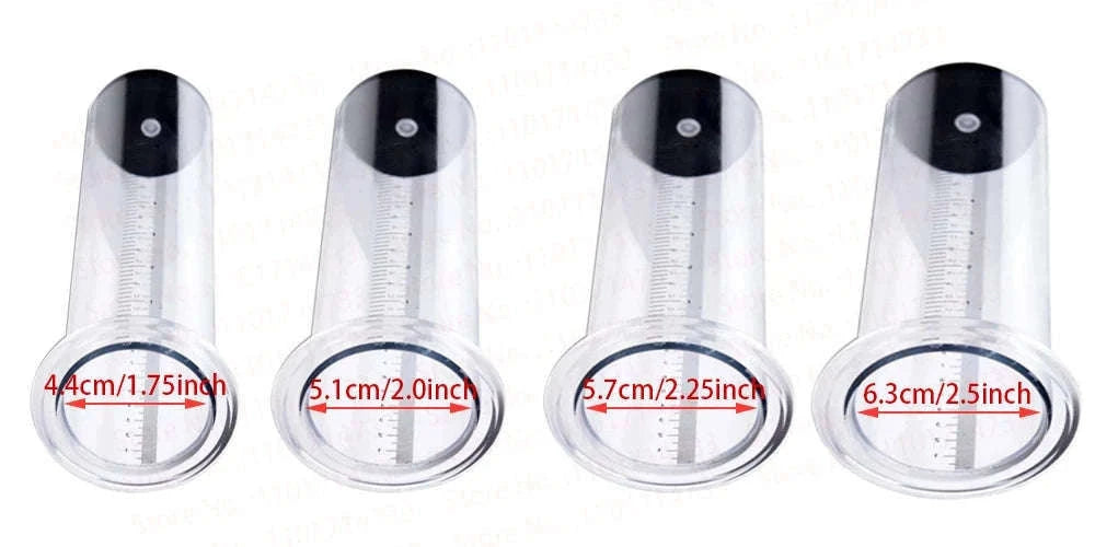 Manual Acrylic Penis Pump with Vacuum Control and Gauge-A5(4.4-30.5cm) kit