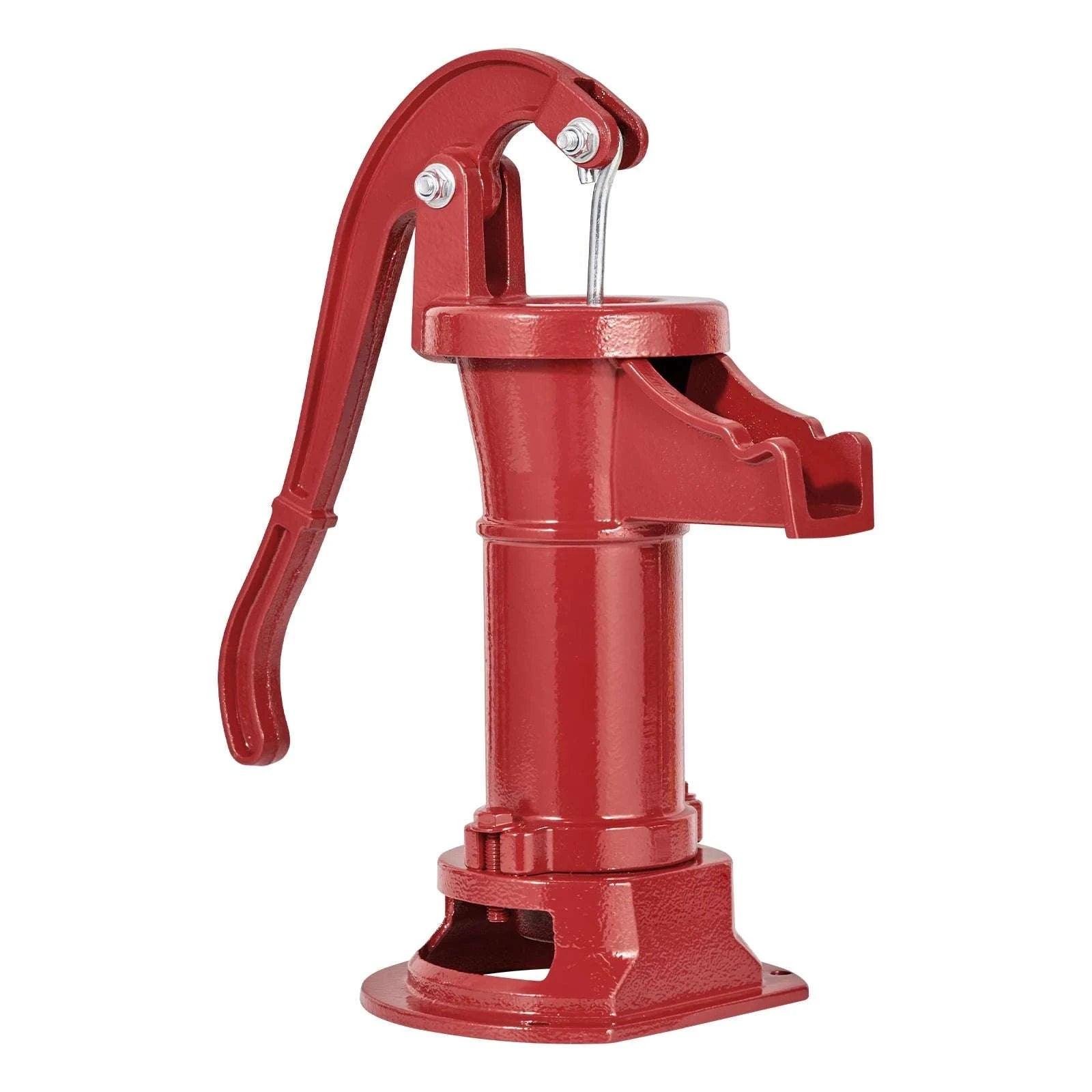 Manual Cast Iron Hand Water Pump 25 ft Lift for Wells & Garden-Red / United States