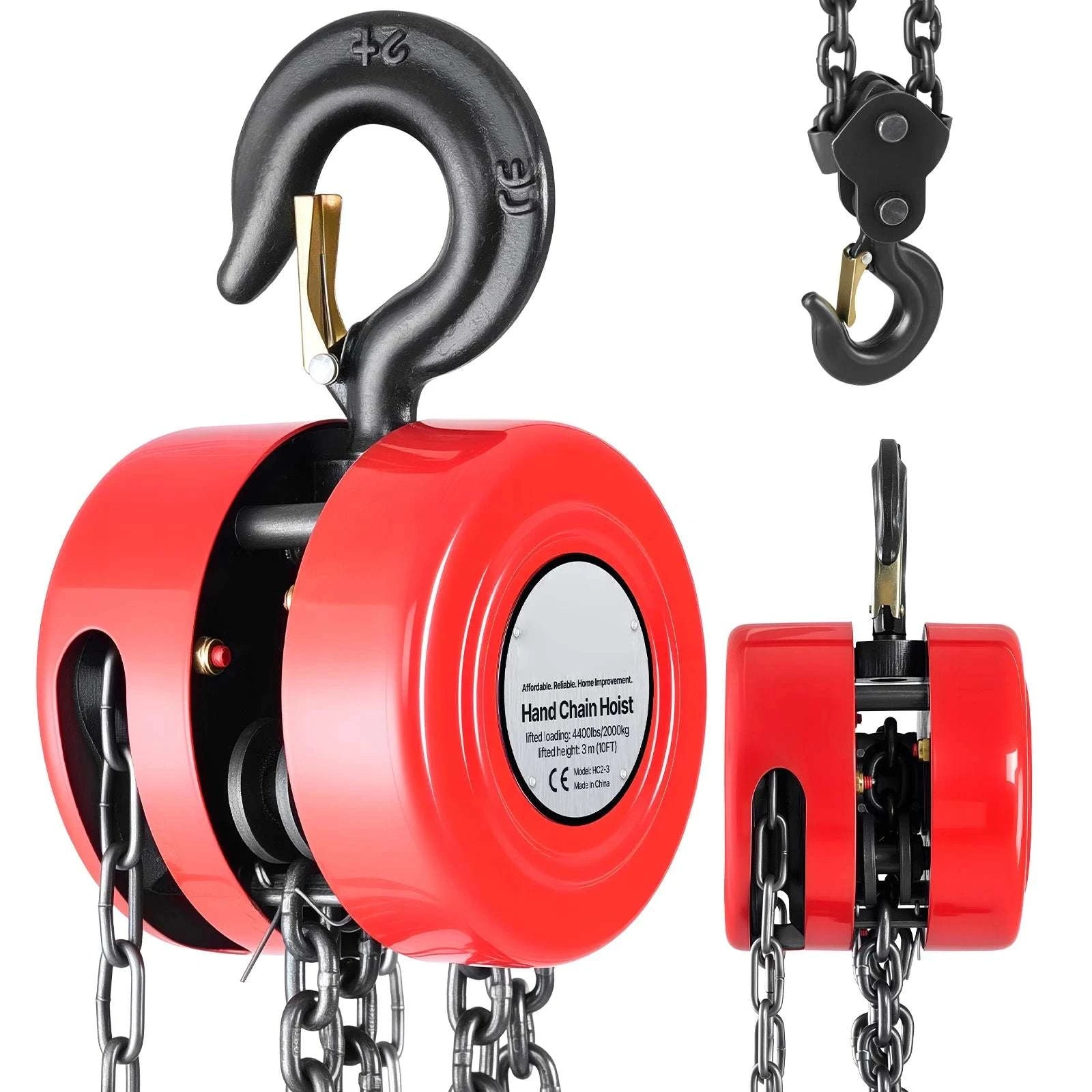 Manual Chain Hoist 1T/2T with 8–20 ft Lift for Garage & Warehouse-1T 8FT / Poland
