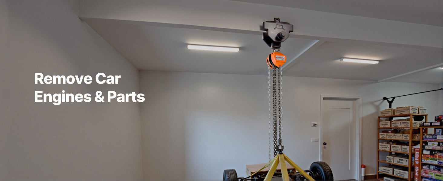 Manual Chain Hoist 1100–6600 lbs with G80 Chain, 10ft/20ft Lift
