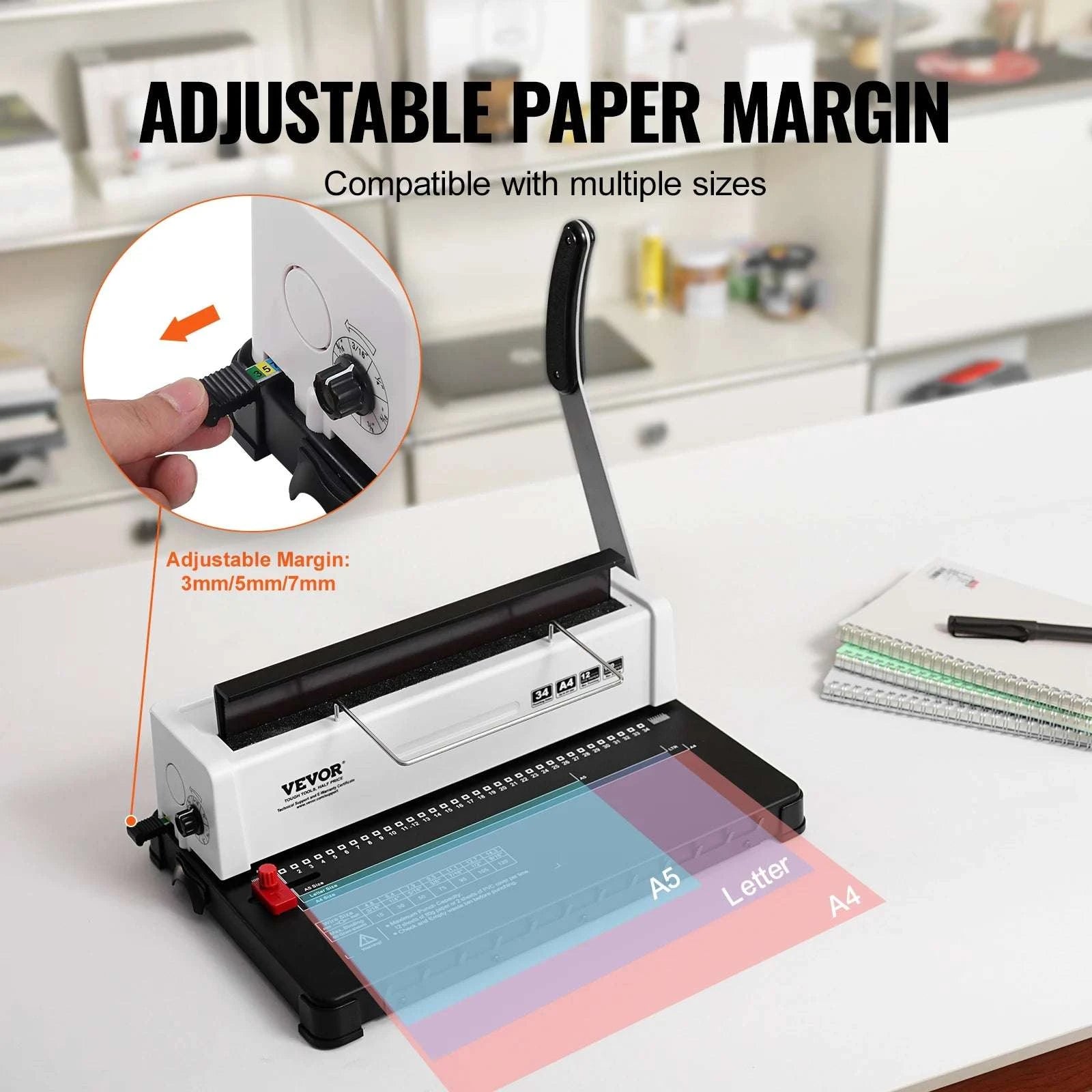 Manual Coil Binding Machine 34-Hole Punch for 120 Sheet Books-34-Holes 120 Sheets / Poland