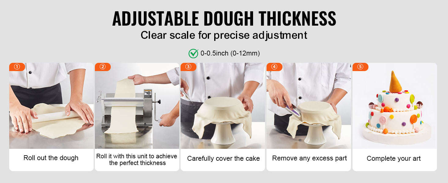 Manual Dough Sheeter Machine with Adjustable Thickness-11inch / United States