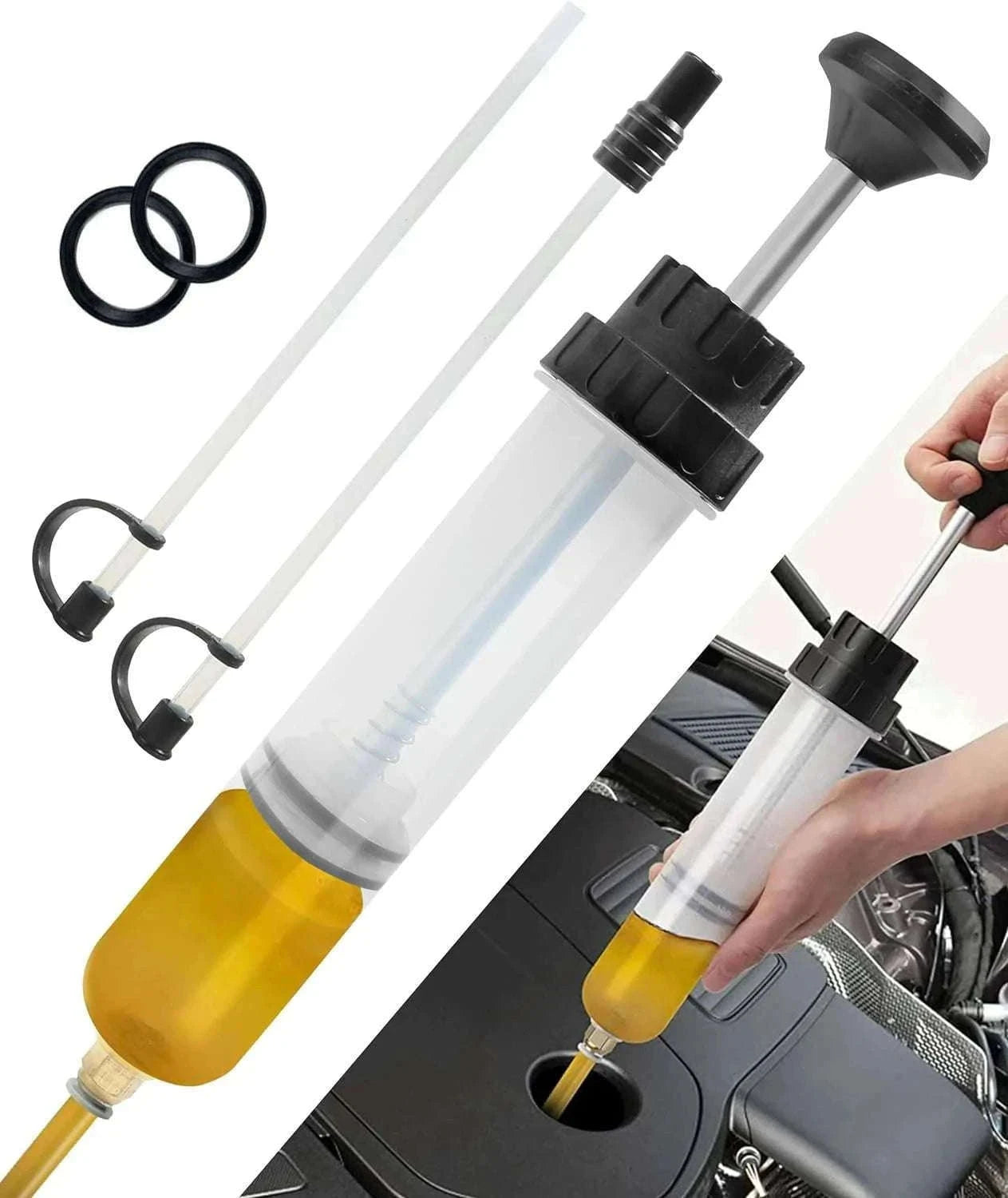 Manual Fluid Extractor Pump with Hose for Oil, Fuel & Liquid Transfer-500CC