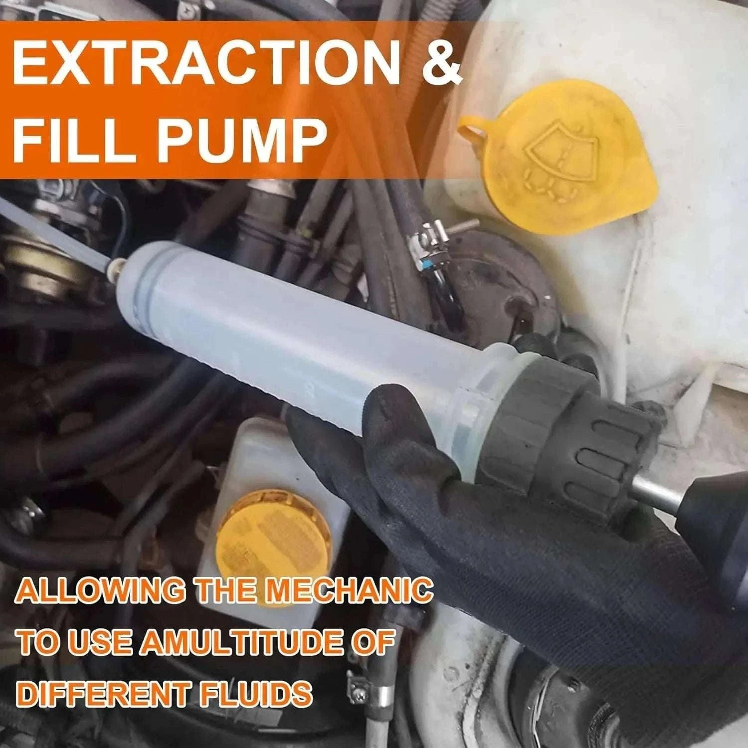 Manual Fluid Extractor Pump with Hose for Oil, Fuel & Liquid Transfer-500CC
