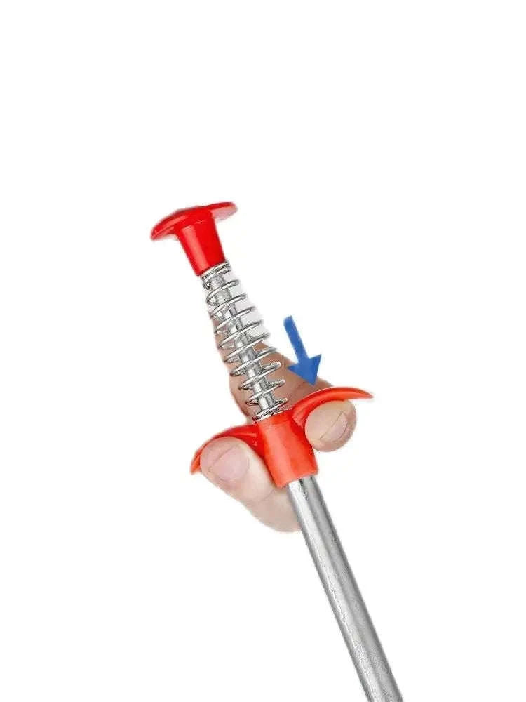 Manual Four-Claw Drain Cleaner Tool 60cm for Stubborn Clogs-Default Title