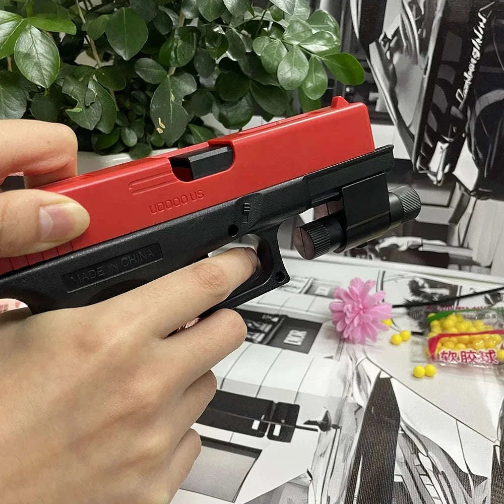 Manual G17 Soft Bullet Airsoft Toy Pistol with Laser-United States / Standard 1set