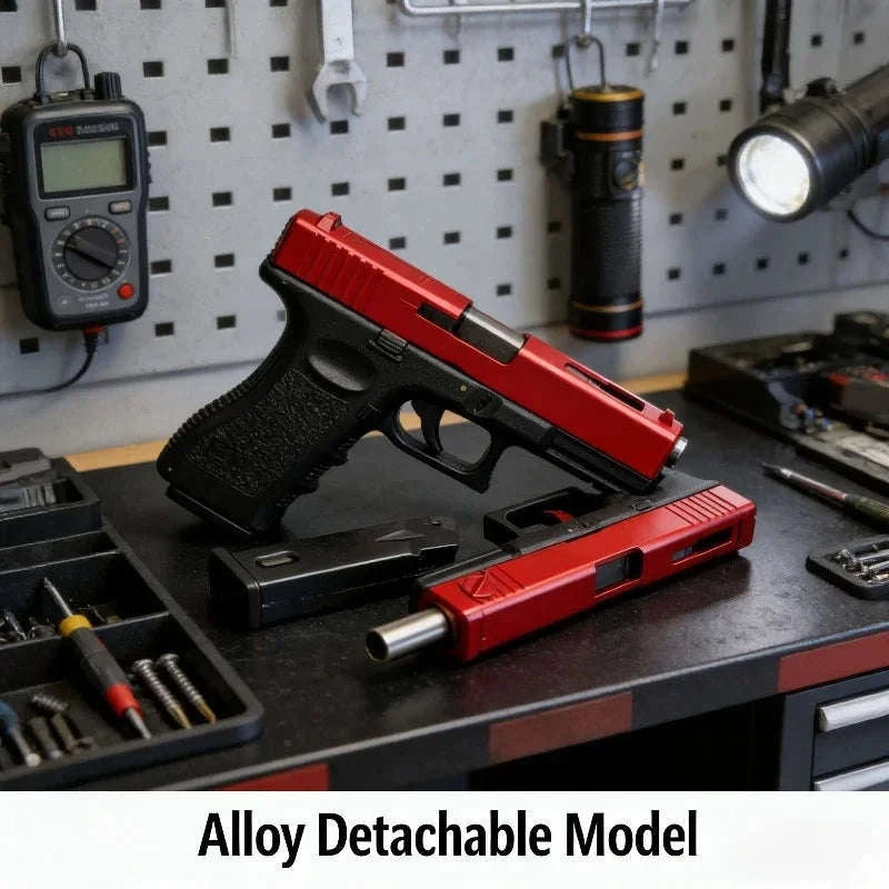 Manual G17 Soft Bullet Toy Gun with Laser for Outdoor Play-bullet 100pcs / China Mainland