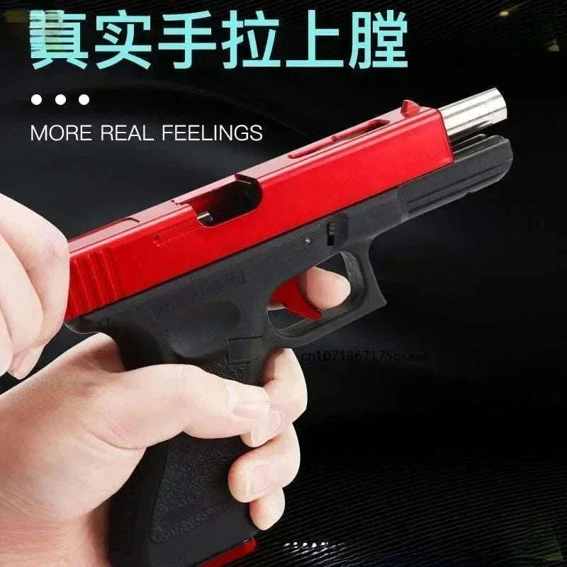 Manual G17 Soft Bullet Toy Gun with Laser for Outdoor Play-bullet 100pcs / China Mainland