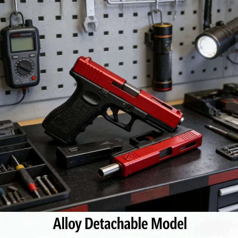 Manual G17 Soft Bullet Toy Gun with Laser for Outdoor Play-bullet 100pcs / China Mainland
